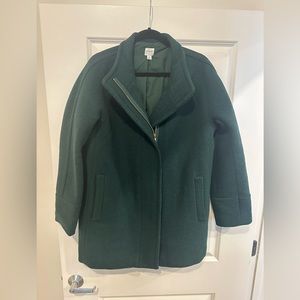 J Crew women’s coat. Color green. Size 12.